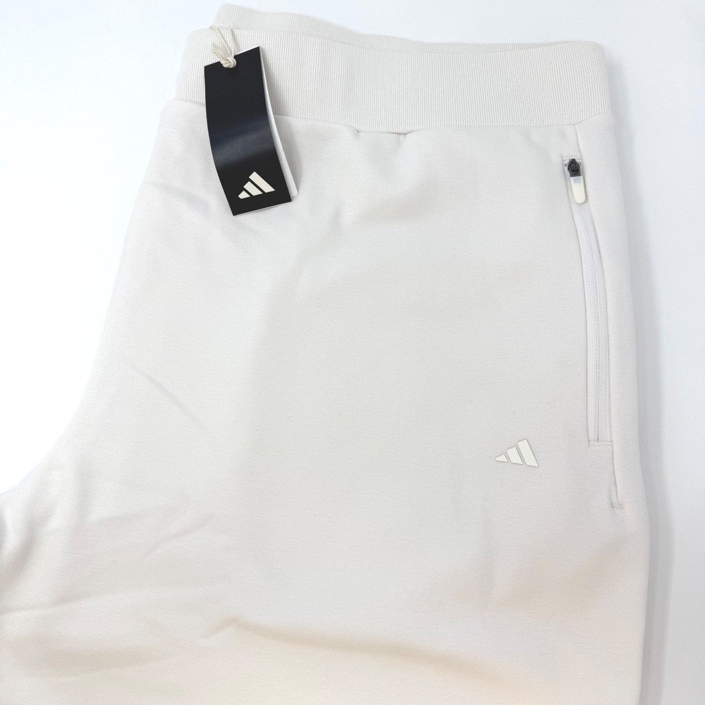 Adidas One FL Short Mens 2XL Cloud White Basketball Fleece Zip Pockets NEW